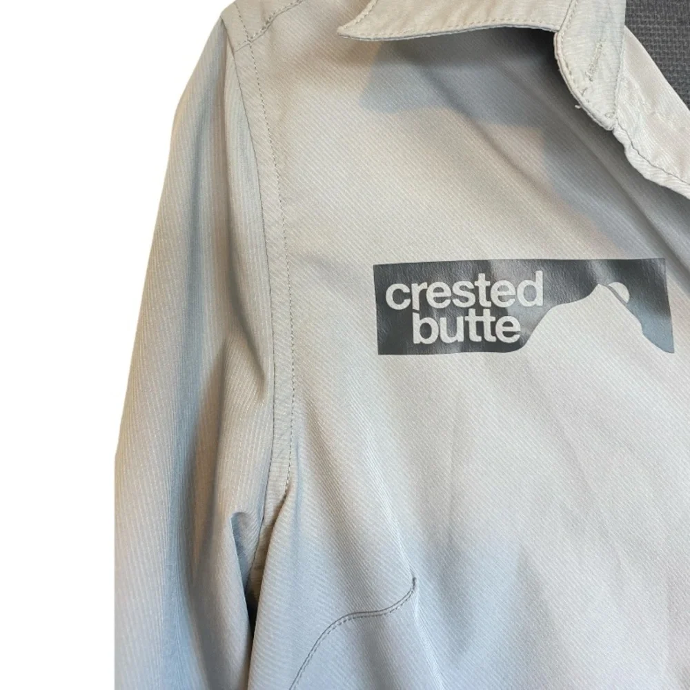 Helly Hansen Crested Butte Button Down Shirt Gray Size Medium - Picture 5 of 6